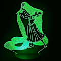 Miniatyrbild 2 av 2: Rapunzel 3d Led Nattljus Sovrumsbordslampa Färgbyte