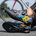 Miniatyrbild 4 av 5: Cykelskor för män Cykelskor Landvägscykelridskor 3C007 Black 48