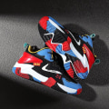 Miniatyrbild 2 av 4: Basketskor för barn Mode Halkfria sneakers Sportskor som andas 7086 BlackRed 35