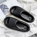 Miniatyrbild 2 av 5: Strandtofflor för män Modesandaler Utomhus Halkfria inomhusskor 3B2038 Black 40-41