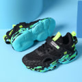 Miniatyrbild 4 av 5: Sneakers för barn för pojkar, flickor, löpning tennisskor, lätt andas sport, atletisk 3Bk733 BlackGreen 40