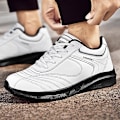 Miniatyrbild 3 av 3: Herr Dam Sneakers Andas Promenadskor Mode Sportskor Äldre Skor H6870 White 46