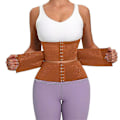 Miniatyrbild 3 av 5: Waist trainer Kroppsformare för kvinnor Trippeltränare Tummy Wrap Midjeträningstrimmer Neopren Bantning Träning Korsett Toppar, svart S