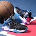 Miniatyrbild 2 av 5: Basketskor för barn Mode Halkfria sneakers Sportskor som andas 22038 BlackBlue 39