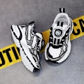 Miniatyrbild 5 av 5: Sneakers som andas löparskor Mode Pojkar Flickor Sportskor 3Ab2303 BlackWhite 36