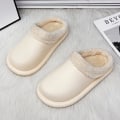 Miniatyrbild 2 av 5: Herrtofflor Varma Vinterskor För Kvinnors Inomhushus Slip On Med Bomull Utomhus 2K2027 Beige 40-41