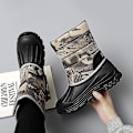 Miniatyrbild 4 av 5: Herr Dam Vinterstövlar Snow Boot Plysch Varma Skor Vattentät Boot 2113S Brown 40