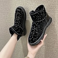 Miniatyrbild 4 av 5: Dam Vinterstövlar Snow Boot Plysch Varma Skor Vattentät Boot Yjy-5 Black 40