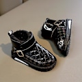 Miniatyrbild 4 av 5: Barn Vinter Snö Boots Varma Ankel Boots Anti-Slip Pojkar Flickor Vinterskor 2Ja8 Black 29