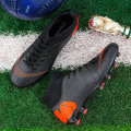 Miniatyrbild 5 av 5: Fotbollsskor för män Halkfria fotbollsskor Klossar Gräs Fotbollssneakers 888B Black 37