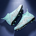Miniatyrbild 2 av 5: Fotbollsskor för män Fotbollsskor med hög ankel för vuxna Grästräning Sport Skor Sneakers 2J985A Blue 39