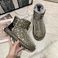 Miniatyrbild 3 av 5: Dam Vinterstövlar Snow Boot Plysch Varma Skor Vattentät Boot Yjy-5 Gray 40