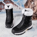 Miniatyrbild 2 av 3: Kvinnors snökängor Vinterkängor Ankelstövlar Damstövlar Varm päls Anti-halk 2Ks2239 Black 36