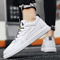Miniatyrbild 5 av 5: Casual för män Mode Platta Sneakers Löparskor som andas F1-6 White 44