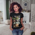 Miniatyrbild 3 av 3: Tiger Cat Beast Animal Women Blackt-shirt M