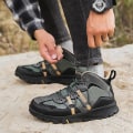 Miniatyrbild 5 av 5: Vandringsskor för herr Andas Sneakers Halkfria utomhusskor 762 Green 45