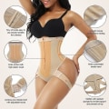Miniatyrbild 2 av 4: Exceptionell Shapewear för kvinnor 2-i-1 Höftlyftande byxor med hög midja för kvinnor Casual Shaper Underkläder Dammanschett Tummy Trainer, svart XXL