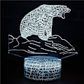 Miniatyrbild 1 av 5: 3D Illusion lampa 7 färger Optical Change Touch Light USB och fjärrkontroll Art Deco gör en romantisk