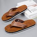 Miniatyrbild 3 av 5: Herrflip-flops stringtrosor Sandaler Komforttofflor för stranden 3C5529 Brown 41
