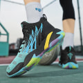 Miniatyrbild 5 av 5: Basketskor för män Mode Halkfria sneakers Andas sportskor W27 BlackBlue 44