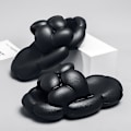 Miniatyrbild 4 av 5: Strandtofflor för män Modesandaler Utomhus Halkfria inomhusskor 3B5024 Black 40-41