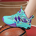 Miniatyrbild 4 av 5: Barn Basketskor Mode Pojkar Flickor Sneakers Sportskor som andas 2L7066 Cyan 33