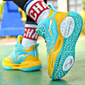 Miniatyrbild 5 av 5: Basketskor för barn Mode Pojkar Flickor Sneakers Andas Sportskor 2210 YellowGreen 32
