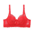 Miniatyrbild 1 av 5: Plus Size BH Sexig Bralette Crop Top Underkläder Push Up Axelbandslös BH Bh Spets Dam BH Underkläder BH Subjectador Biustonosz,röd D and 46 to 105