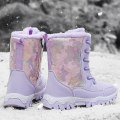 Miniatyrbild 3 av 5: Flickor Vintersnöskor Vattentåliga skor Anti-halk Casual Lätt vandringskänga Txe6066 Purple 39