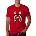 Miniatyrbild 1 av 5: Bape Shark Röd Tshirt För Man 3XL