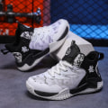 Miniatyrbild 2 av 5: Basketskor för barn Mode Pojkar Flickor Sneakers Sportskor som andas 2Lk028 BlackWhite 31
