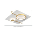 Miniatyrbild 4 av 4: Nordic Ceiling Lamp Atmospheric Vardagslampa Sovrum Master Bedroom Square Led Minimalist Lamps