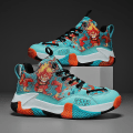 Miniatyrbild 2 av 5: Basketskor för barn Mode Halkfria sneakers Sportskor som andas A8038 Cyan 37