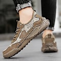 Miniatyrbild 4 av 5: Promenadskor för män Andas Flying Woven Mesh joggingskor Halkfria sneakers 3C9903 Khaki 41