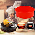 Miniatyrbild 3 av 4: Rund form silikon 8 tums kakform, rund form set om 2, non-stick bakform, Reusa