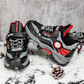 Miniatyrbild 4 av 5: Pojkar Flickskor Utomhusvandring Vattentät Sneaker för barn 2J201 BlackRed 30