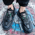 Miniatyrbild 4 av 5: Basketskor för män Sneakers Sportskor som andas Y09 Black 44