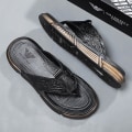 Miniatyrbild 3 av 5: Herrtofflor Kohudssandaler Flip-flops Mode Beach Shoes 1G2110 43