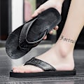 Miniatyrbild 5 av 5: Herrflip-flops stringtrosor Sandaler Komforttofflor för stranden 3C5529 Black 41