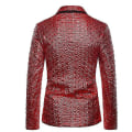 Miniatyrbild 5 av 5: Shiny Glitter Suit Jacket, Herr Sjalkrage Enknapps Blazer Jacka, Balklänning Blazers red M