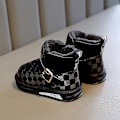 Miniatyrbild 3 av 5: Barn Vinter Snö Boots Varma Ankel Boots Anti-Slip Pojkar Flickor Vinterskor 2Ja8 Black 26