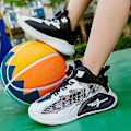 Miniatyrbild 4 av 5: Basketskor för barn Mode Halkfria sneakers Andas Pojkar Flickor Sportskor 2902 BlackWhite 34