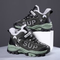 Miniatyrbild 4 av 5: Pojkar Flickor Vandringsskor Andas Sneakers Halkfria vinterskor för barn 1205 Green 36