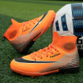 Miniatyrbild 4 av 5: Fotbollsskor för barn Halkfria fotbollsskor Klossar Gräs Fotbollssneakers Yj818 Orange 36