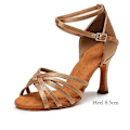 Miniatyrbild 1 av 2: Dansskor för kvinnor Latindansskor Khaki 41 (klack 8,5 cm) Khaki 41(Heel 8.5cm)