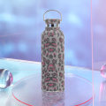 Miniatyrbild 5 av 5: 350ml/500ml/750ml isolerad flaska strass inlagd thermal rostfritt stål Barnisolerad vattenkopp för resor Leopard Pink 750ML