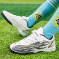 Miniatyrbild 4 av 5: Fotbollsskor för barn Halkfria fotbollsskor Klossar Gräs Fotbollssneakers Yjg2232 White 35
