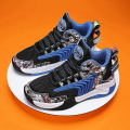 Miniatyrbild 4 av 5: Pojkar Flickor Basketskor Mode Halkfria sneakers Andas Sportskor för barn 2L2222 BlackBlue 38