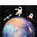 Miniatyrbild 3 av 4: 3d Moon Lamp Led Nattljus Star Galaxy Touch 16 Färg USB Laddning W/fjärr 10cm