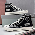 Miniatyrbild 2 av 5: Herr Dam Canvas Skor Casual High Top Andas Sportskor Yj7900 BlackWhite 43